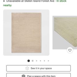 TARGET - Natural Woven Rectangular Braided Outdoor Rug Heathered Cream - Threshold