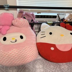 24” hello kitty and my melody squishmallow