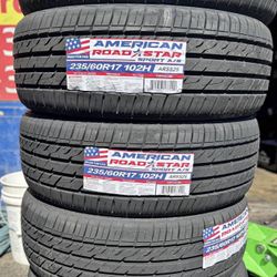 Vendo set de llantas nuevas 235/60R17 marca American con 50,000 mil millas de garantía