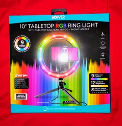 NEW 10" Tabletop RPB Ring Light With Ballhead Tripod & Phone Holder