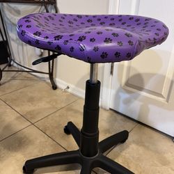 Pre-Garage Sale- Purple Paw Stool