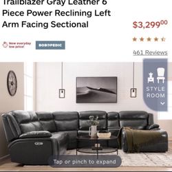 100% Leather Section Couch