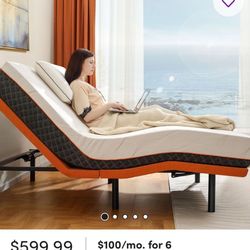 Adjustable bed Frame And Bed- Queen