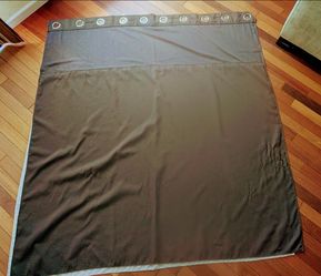 single brown grommet eyelet curtain panel drape 73" long 71" wide