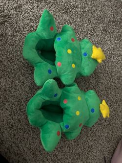 Christmas tree slippers