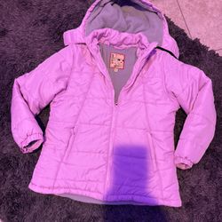 Like New Light Pink Jacket Size 14,  Has pockets with zippers and inside fleece for extra warmth