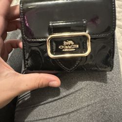 Leather Coach Trifold Wallet