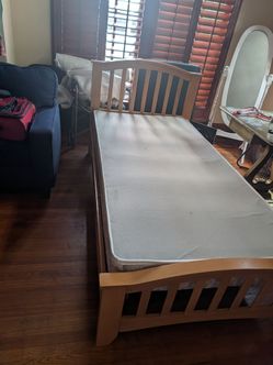 Bedroom set with bed solid wood