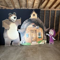 Masha And Bear Event Backdrops for Sale – Baby Shower Birthday & More!