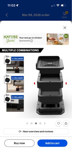 3” (Stackable) Furniture Risers