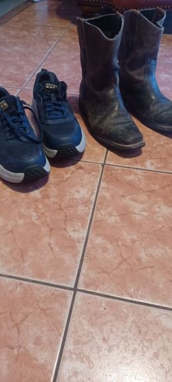 Steel toe boot ,blue skecher steel toe too