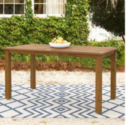 60” outdoor wooden dining table