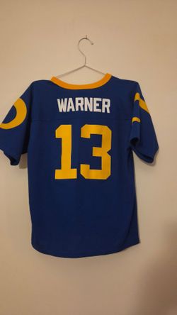 Vintage NFL St. Louis Rams Kurt Warner Logo 7 Jersey Size Youth L 14-16