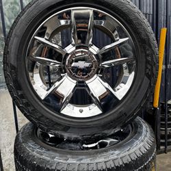 SET OF FOUR 20” CHEVY GMC LTZ WHEELS AND TIRES