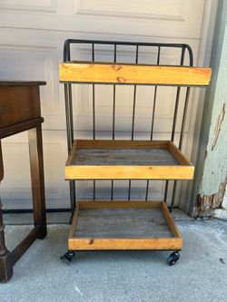 3 shelf rolling cart