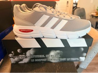BRAND NEW adidas cloud foam flex gray and white size 10M wide