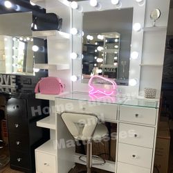 Vanity Set Hollywood Mirror LED Lights Makeup Table✨New