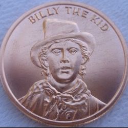 Billy The Kid Wild West Series 1 oz Copper Round