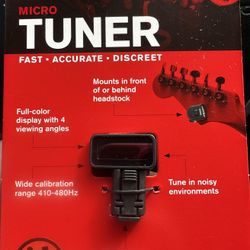 D'Addario Guitar Tuner - Micro Headstock Tuner