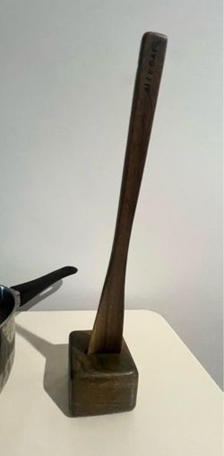Paraguayan handcrafted wooden cooking spatula with baseb