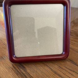 Square Shaped Wood Desk or Wall Mount Picture Frame
