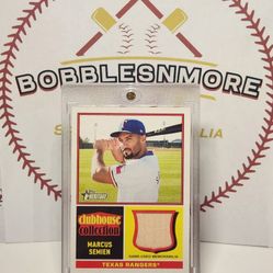 Texas Rangers Marcus Semien Bat Relic Baseball Card 