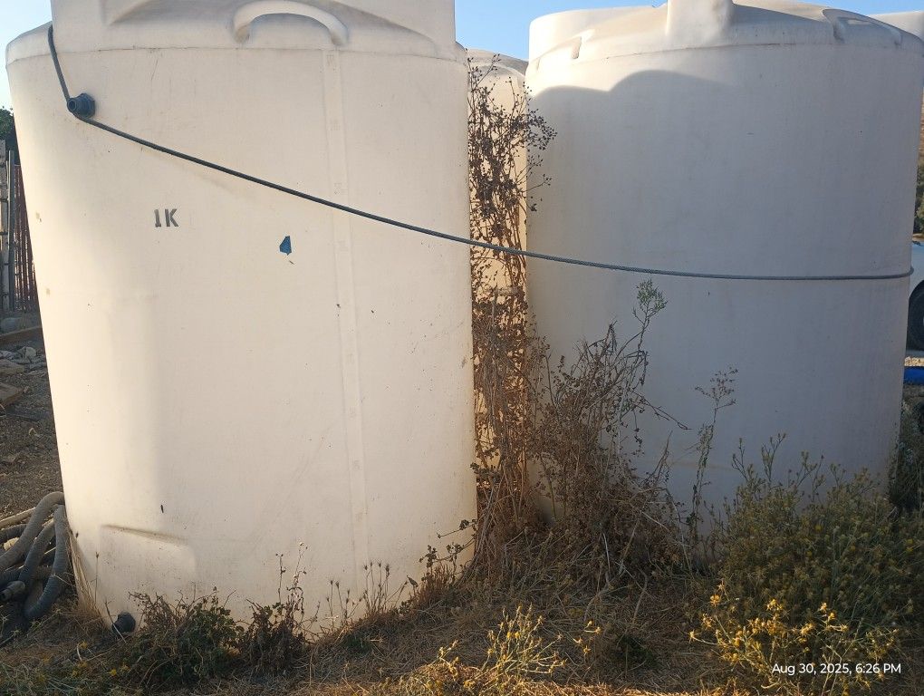 3 Food Grade Water Storage Tanks