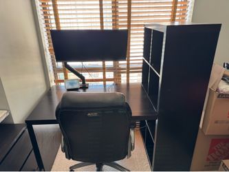 IKEA Modern Work Desk and Ergonomic Chair