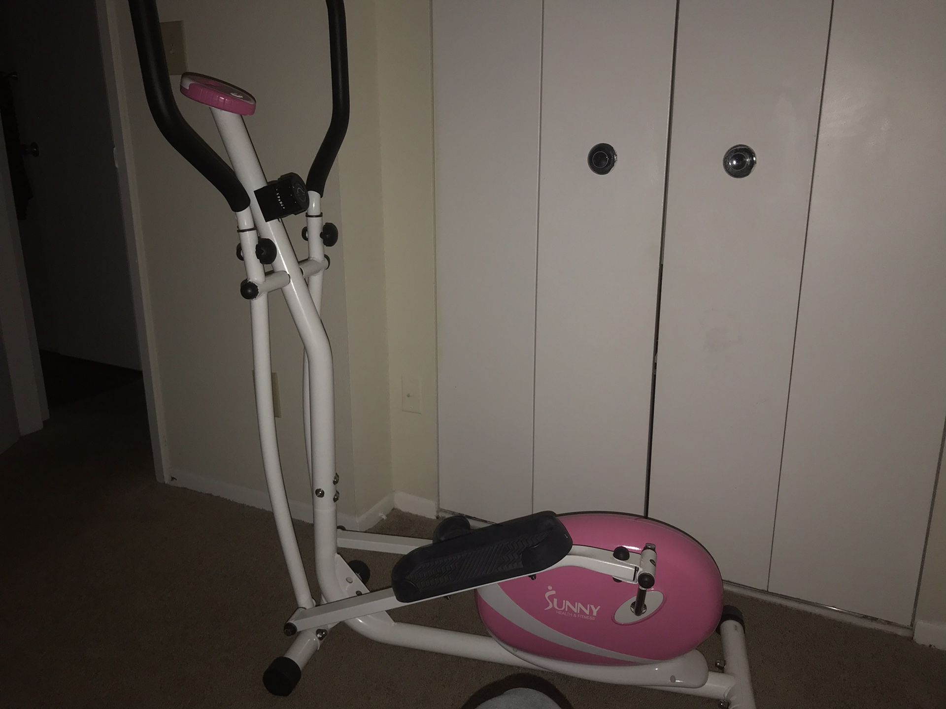 Sunny Health & Fitness P8300 Pink Magnetic Portable Elliptical Trainer