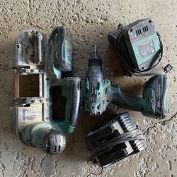 Band saw 3  Batterys 2.0  2 Chargers And One Drill, Masterforse Tools 