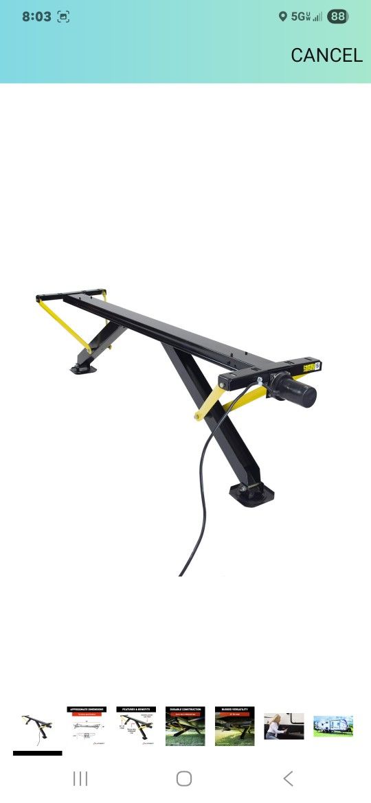 Lippert PSX1 High-Speed RV Power Stabilizer Jack System, No-Switch Assembly, Automatic Adjustment, Heavy-Gauge Powder-Coated Steel Frame, Up to 30" Ex