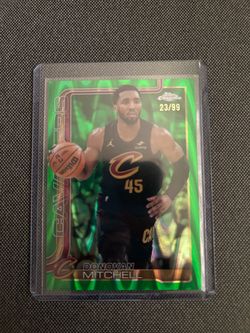 2025-26 Topps Chrome - Donovan Mitchell #69 Green Raywave Refractor /99