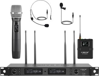 Phenyx Pro Wireless Microphone System Dual Cordless PTU-2U-1H1B #1562V Y4