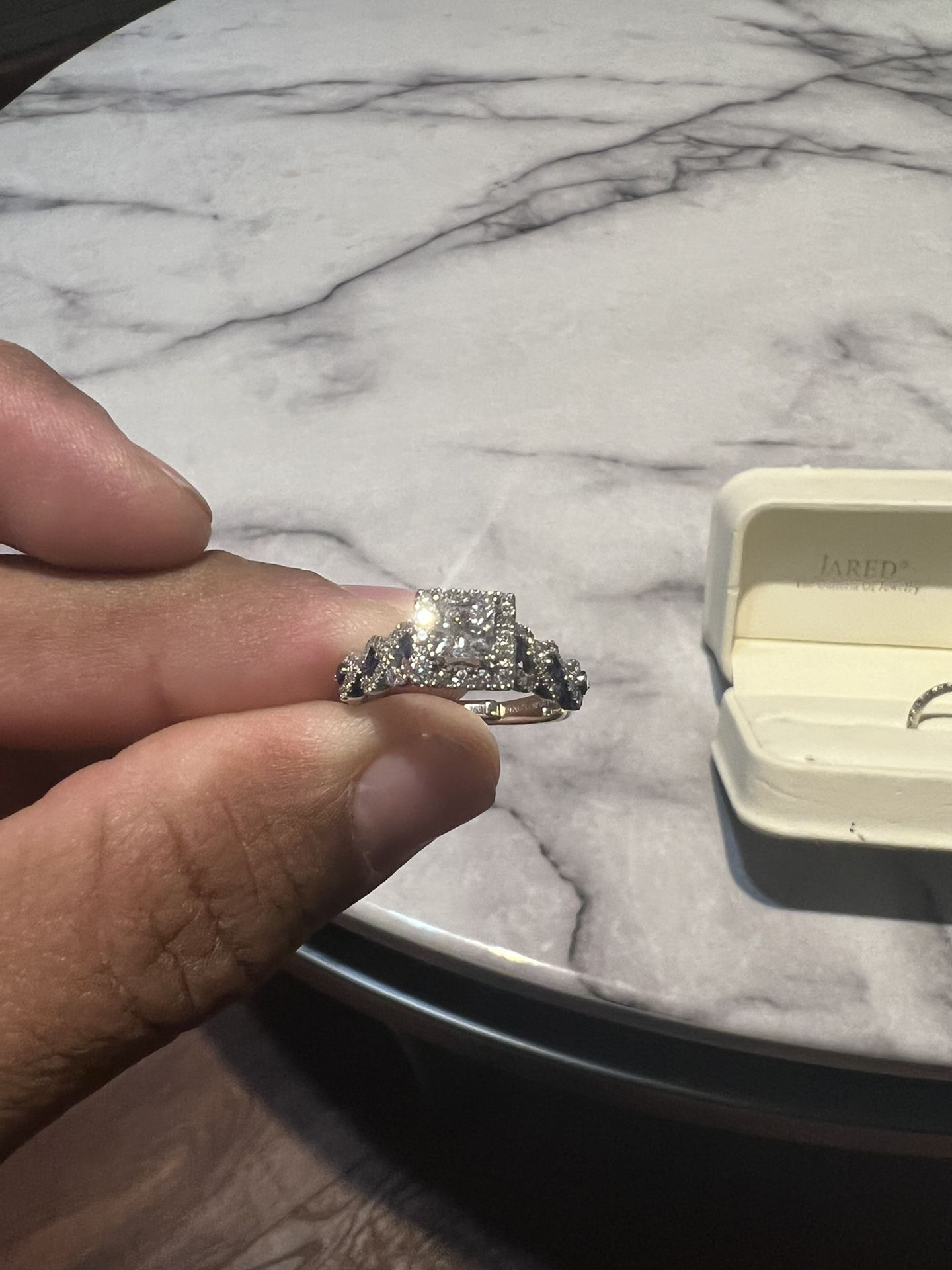 VERA WANG 14k WHITE GOLD WEDDING SET
