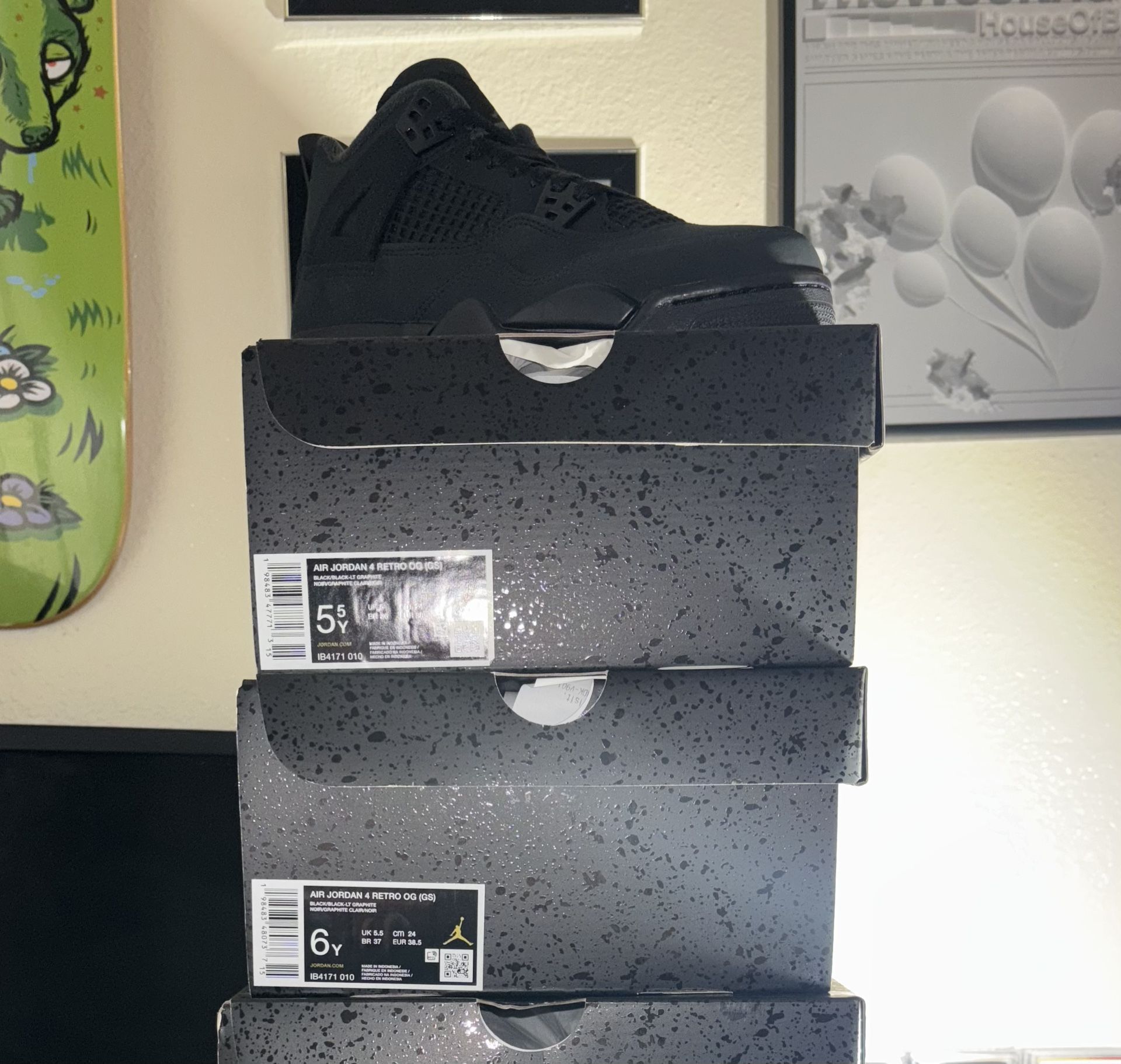 Air Jordan 4 Retro Black Cat GS