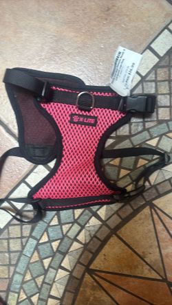 LG”, dog harness