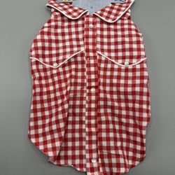 New doggy Parton, red and white western medium size medium
