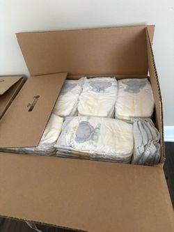 Diapers(4 boxes), Baby Formula(never opened), Diaper Bag(Never used) and Diaper Pail(brand new)