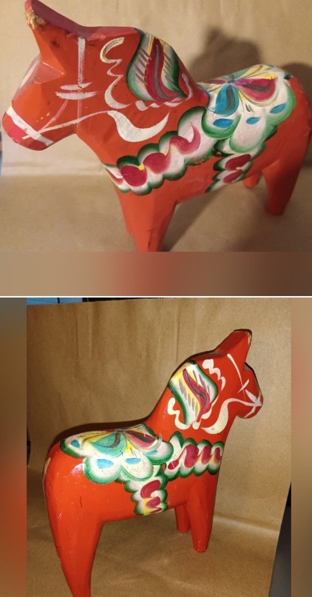 Vintage Swedish Handcarved Horse