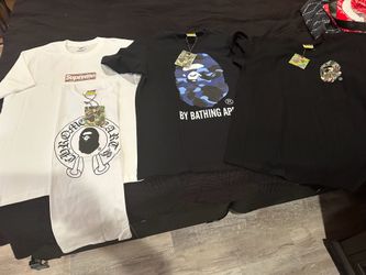 Bape and supreme shirts