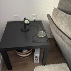 For Sale: Set of 2 Black Wooden End Tables – Like New! 