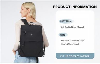 DUSLANG 15.6 Inch Laptop backpack for Men and Women, Anti theft Laptop backpack