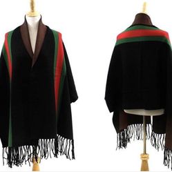 Black Shawl Sweater 