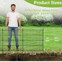 💥💥 Today ONLY!!! Open Box 8 Panel Iron Garden Or Pet Fencing