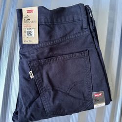 NEW Men Levi’s 511 Slim Trousers Stretch Navy Blue 29 x 30