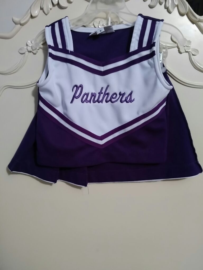 Little girl's Weslaco panthers cheerleader outfit for Sale in Weslaco