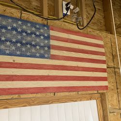 U.S. Rustic Flag 19 X 37