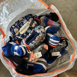 Multiple Packs Of Kid And Adult Socks 