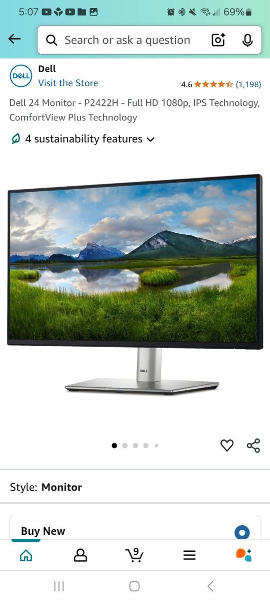 Dell 24 Monitor - P2422H - Full HD 1080p, (BRAND NEW NEVER OPENED)