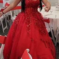 Beautiful Red Sweet 16 Or Prom Dress